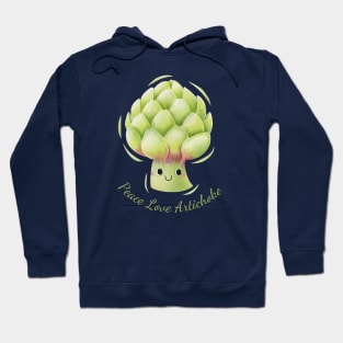 Peace Love Artichoke Watercolor Hoodie